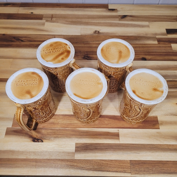 Gesundheit European Stoneware Beer Bar Stein SHENANGO 16oz Mug Ceramic w Handle - Picture 6 of 7